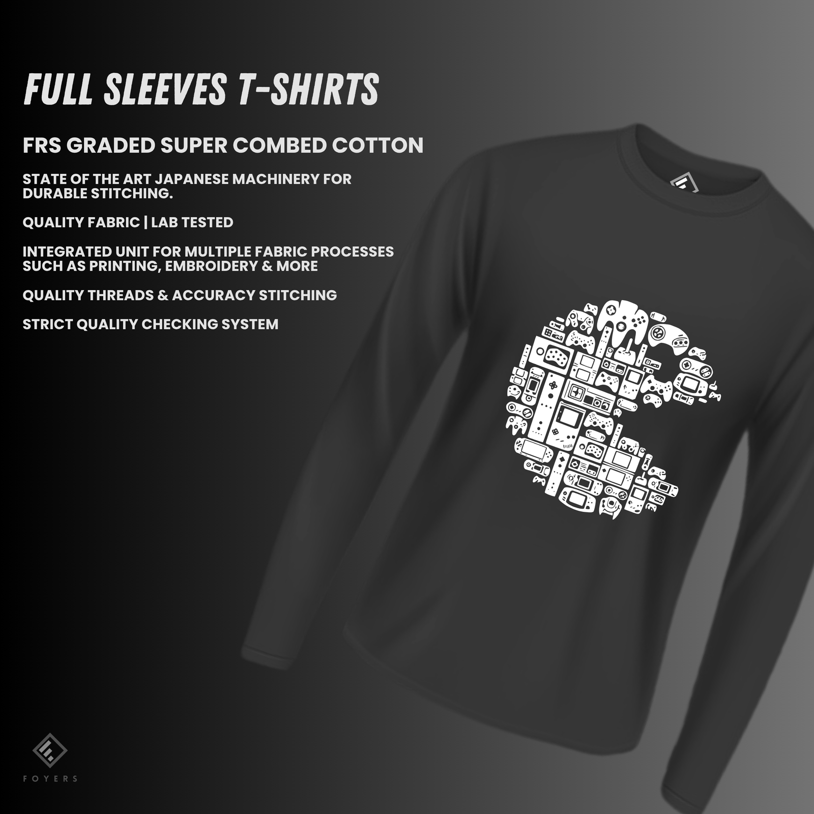 packman illustration full sleeve t shirt packman illustration full sleeve t shirt