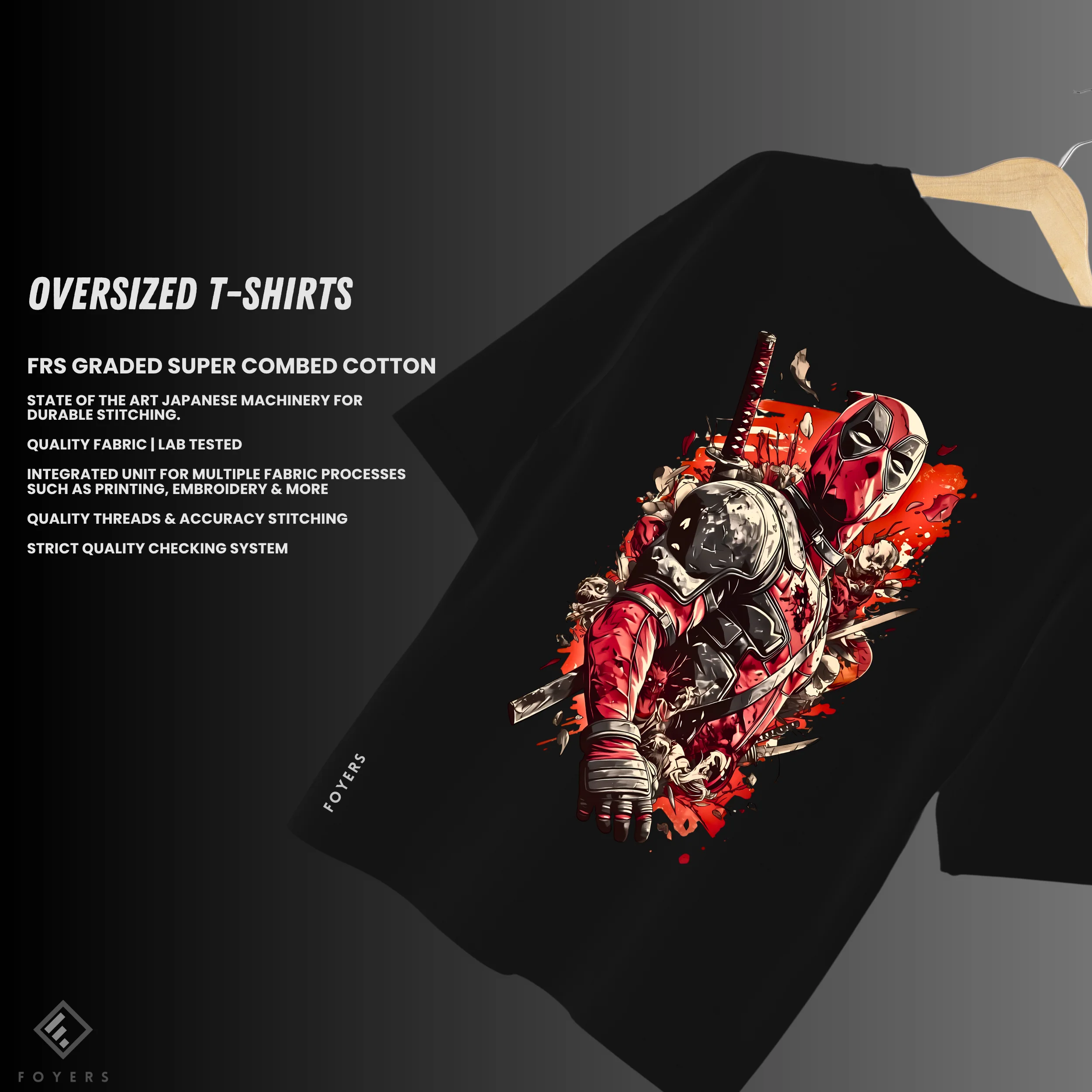 deadpool oversized graphic t shirt