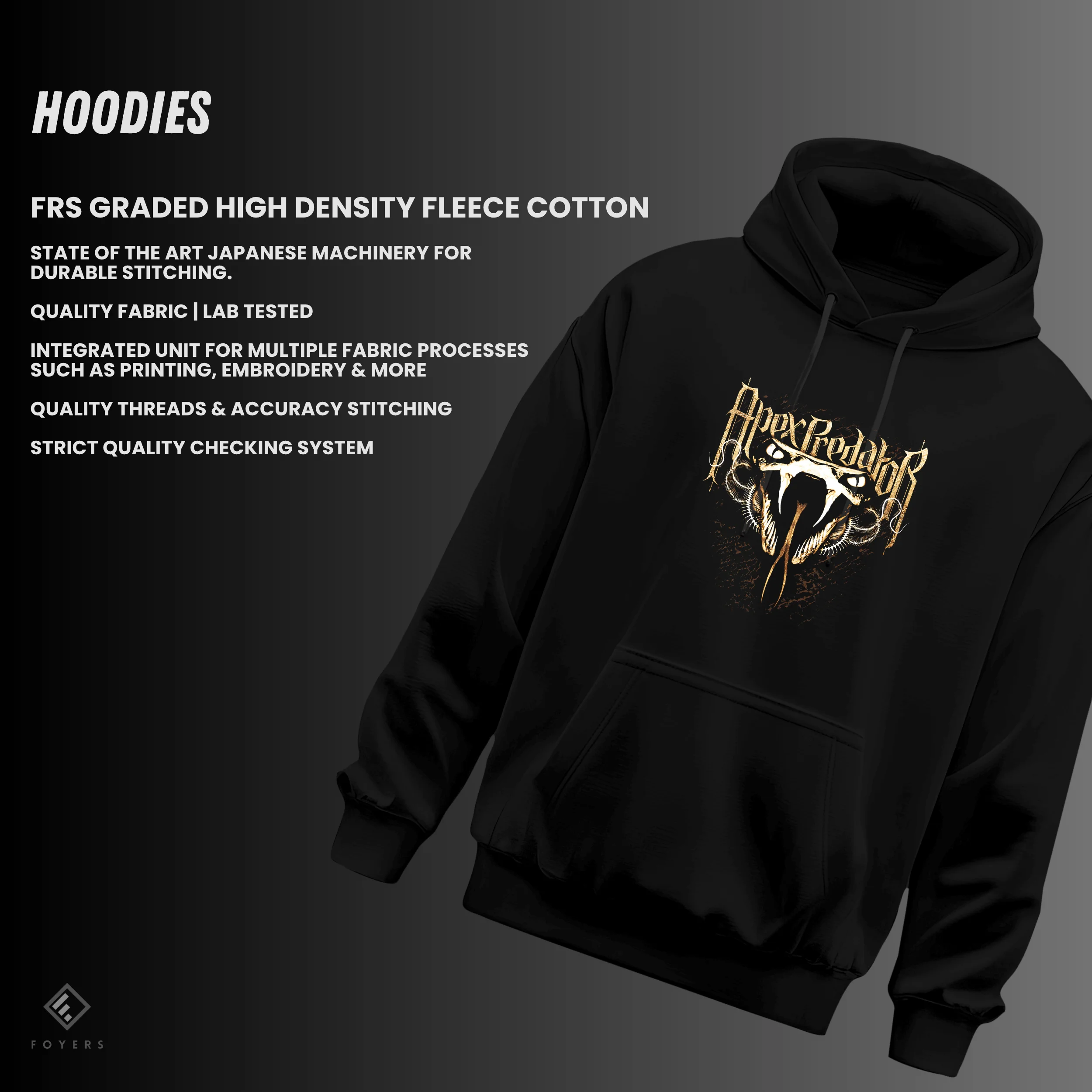 apex predator snake design high gsm comfy hoodies